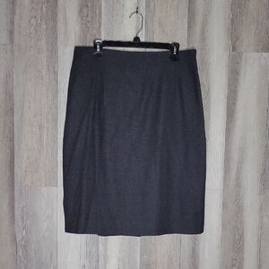 🛍Lord & Taylor Vintage Women 16W Wool Skirt Grey Lined Pencil Business Classic‎